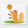Basketball fox mouse pad