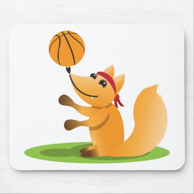 Basketball fox mouse pad by JazzyDesigner