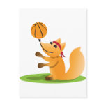 Basketball fox postcard