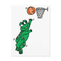 Basketball Frog postcards by alternateworlds Basketball Frog postcards