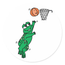 Basketball Frog stickers by alternateworlds Basketball Frog stickers
