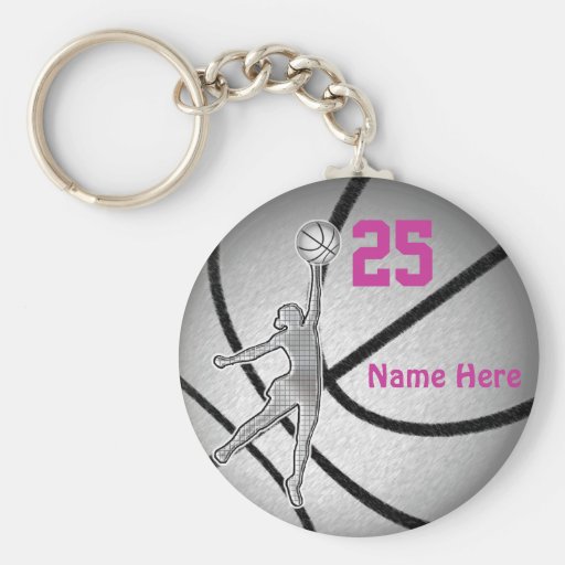 Basketball Gifts for Girls Team PERSONALIZED Keychain Zazzle