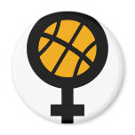 basketball girl female fridge magnet