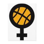 basketball girl female postcard