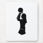 Basketball girl silhouette mousepads