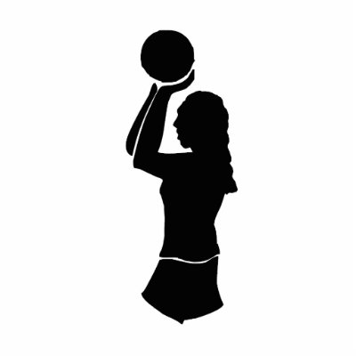 Basketball girl silhouette photo cutout by justsports