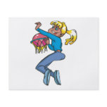 basketball girl slam dunk design full color flyer