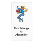 basketball girl slam dunk design personalized shipping label