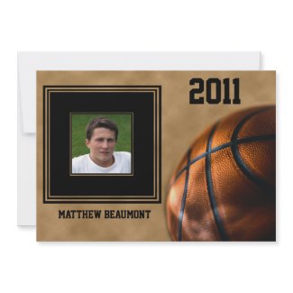 Basketball Graduation Announcement invitation