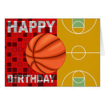 Basketball Happy Birthday Card