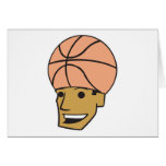 basketball head greeting cards
