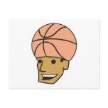 basketball head postcard