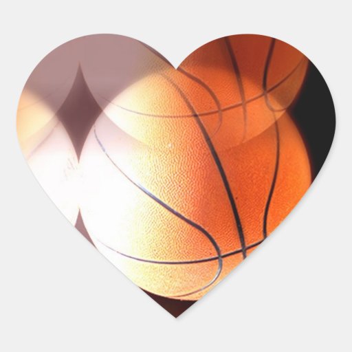 Basketball Heart Sticker Zazzle