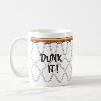 Basketball Hoop Net_black outline_Dunk it! mug