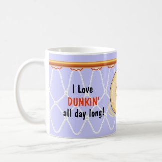 Basketball Hoop Net_Donut_I Love Dunking mug