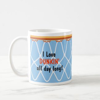 Basketball Hoop Net_I Love Dunkin'_blue mug