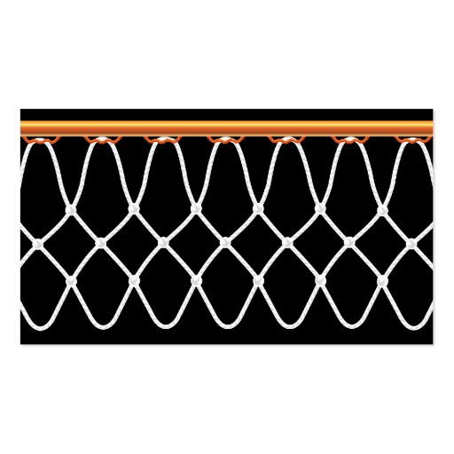Basketball Hoop Net_texture_hoop net on black Business Card Template (back side)