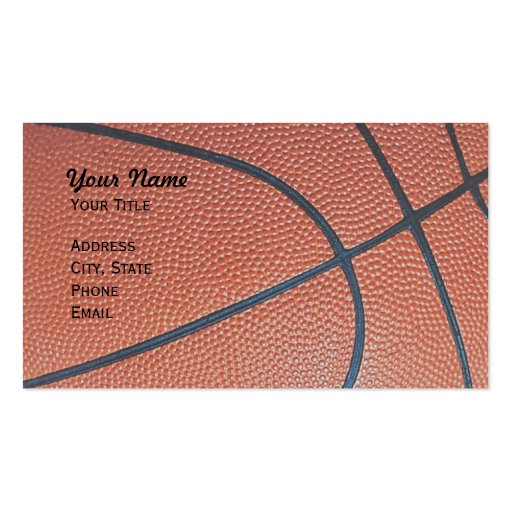 Basketball Hoop Net_texture_hoop net on black Business Card Template (front side)