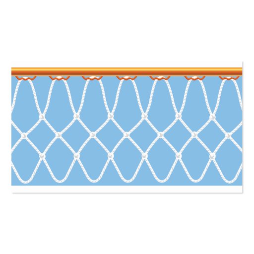 Basketball Hoop Net_texture look_hoop net on blue Business Card Template (back side)