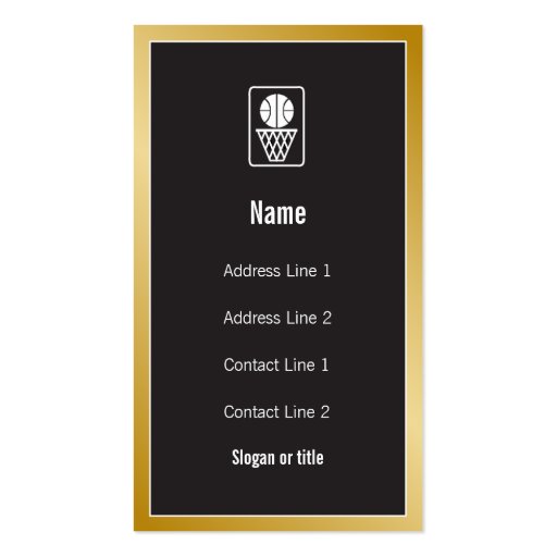 Basketball Icon Business Card (front side)