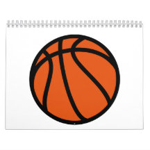 Basketball icon wall calendar