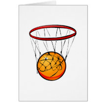 Basketball in hoop cards