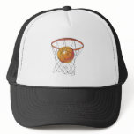 basketball in hoop mesh hats
