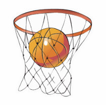 basketball in hoop photo cutouts