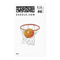 basketball in hoop postage