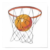 basketball in hoop posters