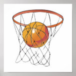 basketball in hoop posters