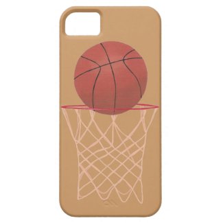Basketball in hoop with net iPhone 5 Cases