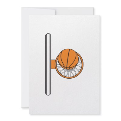 basketball into net top view graphic invitations by sports_shop