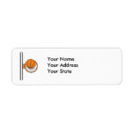 basketball into net top view graphic return address labels