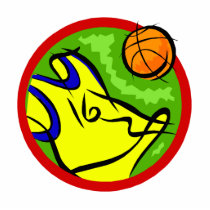 basketball jersey & ball photo cutout