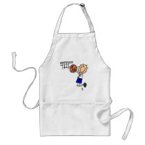 Basketball Jump Shot Blue T-shirts and Gifts aprons