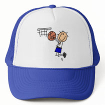Basketball Jump Shot Blue T-shirts and Gifts hats