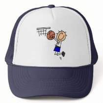 Basketball Jump Shot Blue T-shirts and Gifts hats
