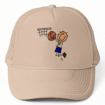 Basketball Jump Shot Blue T-shirts and Gifts hats