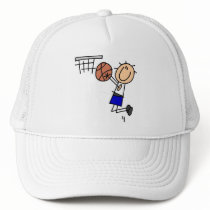 Basketball Jump Shot Blue T-shirts and Gifts hats