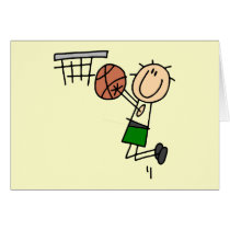 Basketball Jump Shot - Green T-shirts and Gifts cards