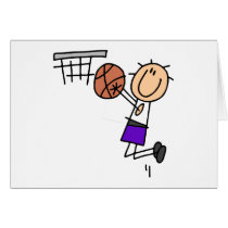Basketball Jump Shot - Purple Tshirts and Gifts cards