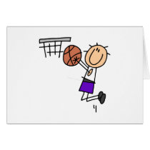 Basketball Jump Shot - Purple Tshirts and Gifts cards