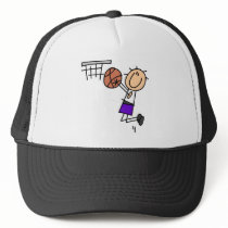 Basketball Jump Shot - Purple Tshirts and Gifts hats