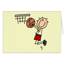 Basketball Jump Shot Red Tshirts and Gifts cards