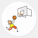Basketball Kid Stickers