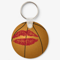 basketball kiss keychains