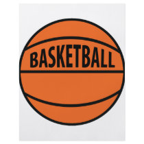 basketball labelled icon full color flyer