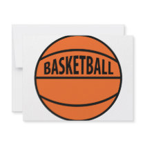 basketball labelled icon invitations