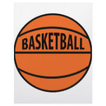 basketball labelled icon letterhead template